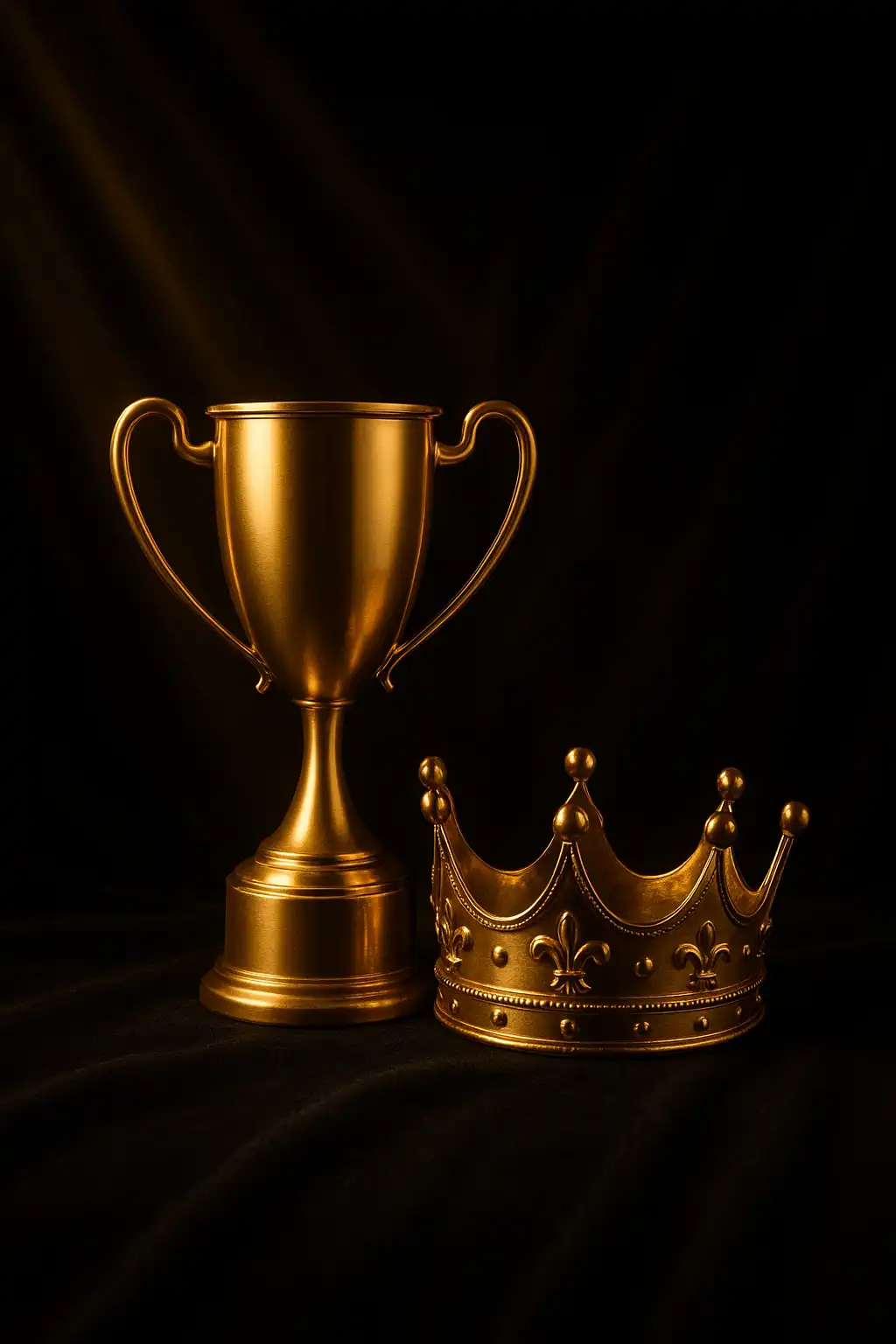 Golden trophy and crown symbolising a premium casino brand